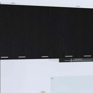 vidaXL Hangkast Zwarte Eik en Wit 50 x 31 x 80 cm Bewerkt hout