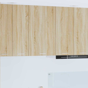 vidaXL Hangkast Sonoma Eik en Wit 50 x 31 x 80 cm Bewerkt hout