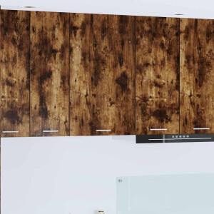 vidaXL Hangkast Gerookte Eik en Wit 50 x 31 x 80 cm Bewerkt hout