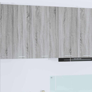 vidaXL Hangkast Grijs Sonoma en Wit 50 x 31 x 80 cm Bewerkt hout