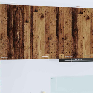 vidaXL Hangkast Oude Hout en Wit 50 x 31 x 80 cm Bewerkt hout