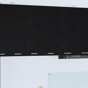vidaXL Hangkast met opslag Zwart Eiken 60 x 31 x 80 cm Bewerkt hout