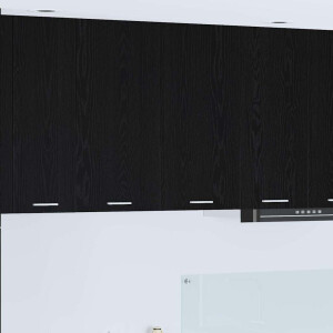 vidaXL Hangkast met opslag Zwart Eiken 80 x 31 x 80 cm Bewerkt hout