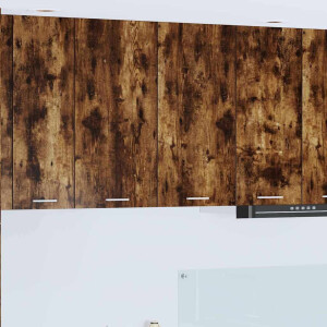 vidaXL Hangkast Riga Gerookt eiken 80 x 31 x 80 cm Bewerkt hout