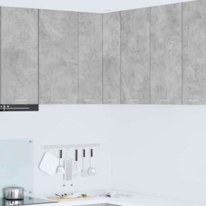 vidaXL Hangkast Beton Grijs en Wit 57 x 57 x 80 cm Bewerkt hout
