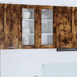 vidaXL Hangkast met opslag Gerookt eiken 40 x 31 x 80 cm Bewerkt hout