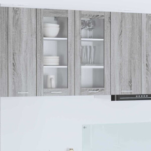 vidaXL Hangkast met opslag Grijs Sonoma 40 x 31 x 80 cm Bewerkt hout