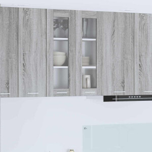 vidaXL Hangkast met opslag Grijs Sonoma 60 x 31 x 80 cm Bewerkt hout