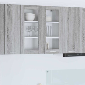 vidaXL Hangkast met opslag Grijs Sonoma 80 x 31 x 80 cm Bewerkt hout