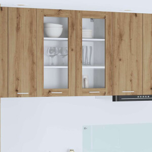 vidaXL Hangkast Artisan Eiken 80 x 31 x 80 cm Bewerkt hout