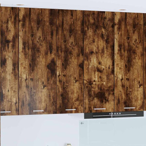 vidaXL Hangkast met opslag Gerookt eiken 30 x 31 x 100 cm Bewerkt hout