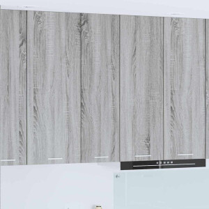 vidaXL Hangkast met opslag Grijs Sonoma 30 x 31 x 100 cm Bewerkt hout