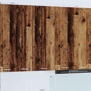 vidaXL Hangkast met opslag Oudhout 40 x 31 x 100 cm Bewerkt hout