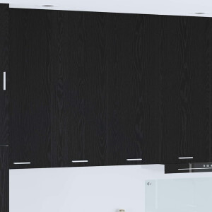 vidaXL Hangkast met opslag Zwart Eiken 80 x 31 x 100 cm Bewerkt hout