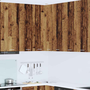 vidaXL Hangkast Riga Oude Hout en Wit 57 x 57 x 100 cm Bewerkt hout