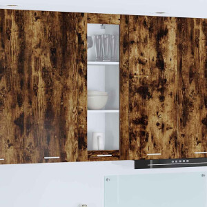 vidaXL Hangkast met opslag Gerookt eiken 40 x 31 x 100 cm Bewerkt hout