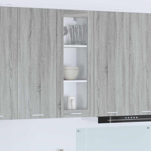 vidaXL Hangkast met opslag Grijs Sonoma 40 x 31 x 100 cm Bewerkt hout