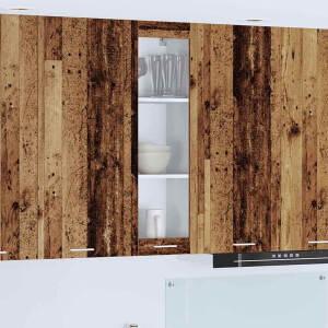 vidaXL Hangkast met opslag Oudhout 40 x 31 x 100 cm Bewerkt hout