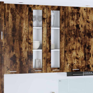 vidaXL Hangkast met opslag Gerookt eiken 60 x 31 x 100 cm Bewerkt hout