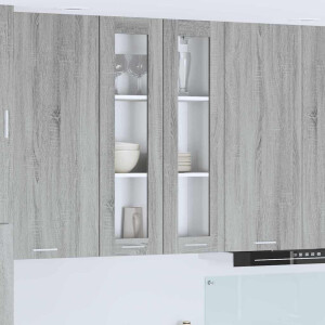 vidaXL Hangkast met opslag Grijs Sonoma 60 x 31 x 100 cm Bewerkt hout