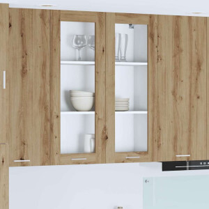 vidaXL Hangkast met opslag Artisan Eiken 80 x 31 x 100 cm Bewerkt hout