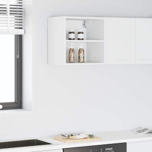 vidaXL Hangkast met opslag Wit 40 x 29,5 x 40 cm Bewerkt hout