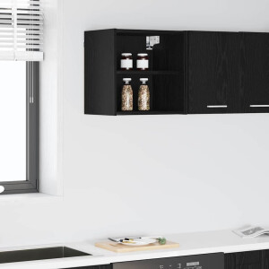 vidaXL Hangkast met opslag Zwart Eiken 40 x 29,5 x 40 cm Bewerkt hout