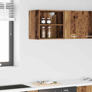 vidaXL Hangkast met opslag Oudhout 40 x 29,5 x 40 cm Bewerkt hout