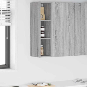 vidaXL Hangkast met opslag Grijs Sonoma 20 x 29,5 x 80 cm Bewerkt hout
