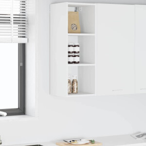 vidaXL Hangkast met opslag Riga Wit 30 x 29,5 x 80 cm Bewerkt hout