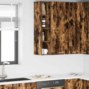vidaXL Hangkast Gerookt eiken 20 x 29,5 x 100 cm Bewerkt hout