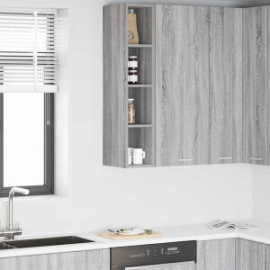 vidaXL Hangkast Grijs Sonoma 20 x 29,5 x 100 cm Bewerkt hout