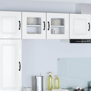 vidaXL Keukenkast Kalmar Hoogglans wit 40 x 31 x 40 cm Bewerkt hout