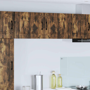 vidaXL Vaatwasserpaneel Kalmar 2 pcs Gerookt eiken 50 x 31 x 40 cm