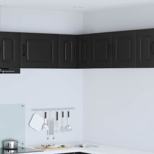 vidaXL Vaatwasserpaneel Kalmar Zwart 57 x 57 x 40 cm Bewerkt hout