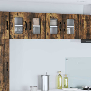 vidaXL Vaatwasserpaneel Kalmar 2 pcs Gerookt eiken 60 x 31 x 40 cm