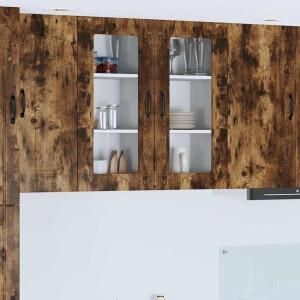 vidaXL Vaatwasserpaneel Kalmar 2 pcs Gerookt eiken 40 x 31 x 80 cm