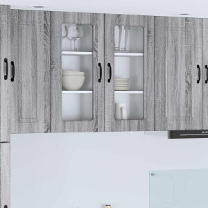 vidaXL Keukenkast Kalmar Grijs Sonoma 40 x 31 x 80 cm Bewerkt hout
