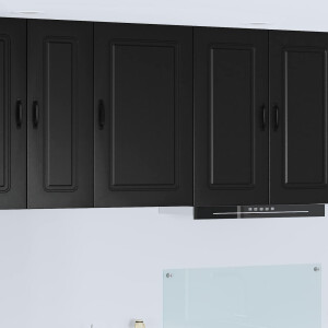 vidaXL Vaatwasserpaneel Kalmar Zwart 50 x 31 x 80 cm Bewerkt hout