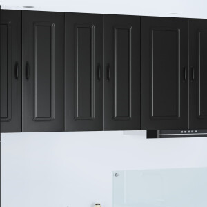 vidaXL Vaatwasserpaneel Kalmar Zwart 60 x 31 x 80 cm Bewerkt hout
