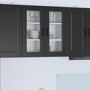 vidaXL Vaatwasserpaneel Kalmar Zwart 80 x 31 x 80 cm Bewerkt hout