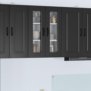 vidaXL Vaatwasserpaneel Kalmar Zwart 60 x 31 x 80 cm Bewerkt hout