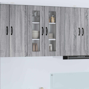 vidaXL Keukenkast Kalmar Grijs Sonoma 60 x 31 x 80 cm Bewerkt hout