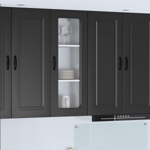 vidaXL Vaatwasserpaneel Kalmar Zwart 40 x 31 x 100 cm Bewerkt hout