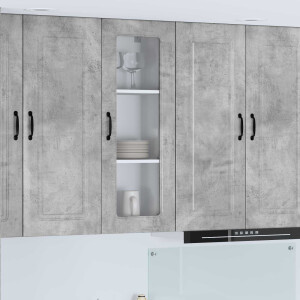 vidaXL Vaatwasserpaneel Kalmar Beton Grijs 40 x 31 x 100 cm
