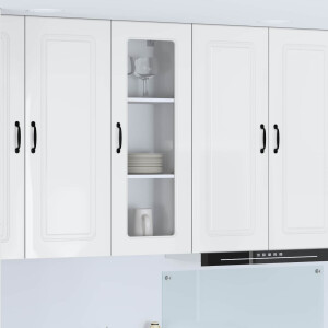 vidaXL Keukenkast Kalmar Hoogglans wit 40 x 31 x 100 cm Bewerkt hout