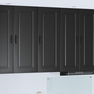 vidaXL Vaatwasserpaneel Kalmar Zwart 40 x 31 x 100 cm Bewerkt hout