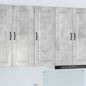 vidaXL Vaatwasserpaneel Kalmar Beton Grijs 40 x 31 x 100 cm