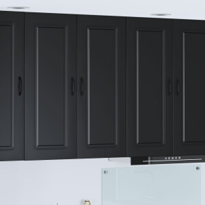 vidaXL Vaatwasserpaneel Kalmar Zwart 80 x 31 x 100 cm Bewerkt hout