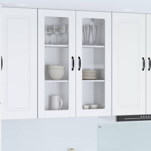 vidaXL Vaatwasserpaneel Kalmar Wit 80 x 31 x 100 cm Bewerkt hout